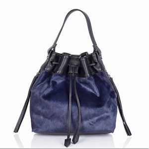 CHRISTOPHER KON Pony Hair Drawstring Bucket Bag